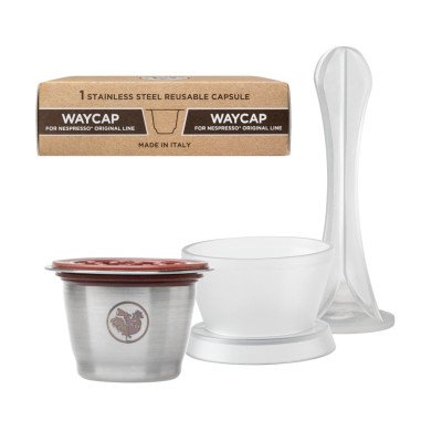 WayCap Pop Nespresso Hervulbare Capsule met verpakking en accessoires