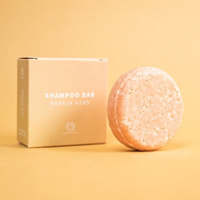 Shampoobars shampoo bar papaja kers met verpakking